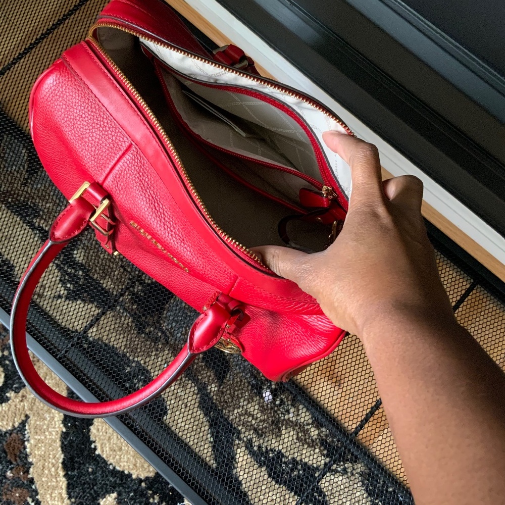 Michael Kors Red Bowling Bag